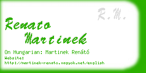 renato martinek business card