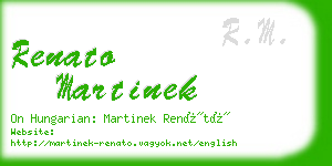 renato martinek business card